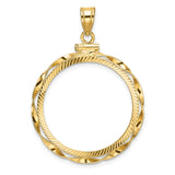 25 mm 14k Yellow Gold coin bezel for 25 mm Coin