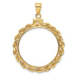 25 mm 14k Yellow Gold coin bezel for 25 mm Coin