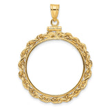 25 mm 14k Yellow Gold coin bezel for 25 mm Coin