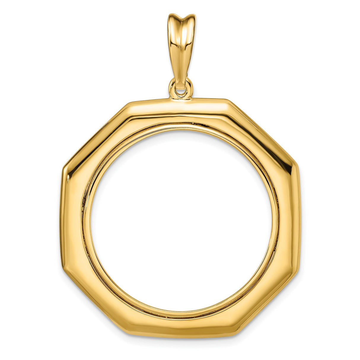 27 mm 14k Yellow Gold coin bezel for 27 mm Coin