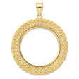 27 mm 14k Yellow Gold coin bezel for 27 mm Coin