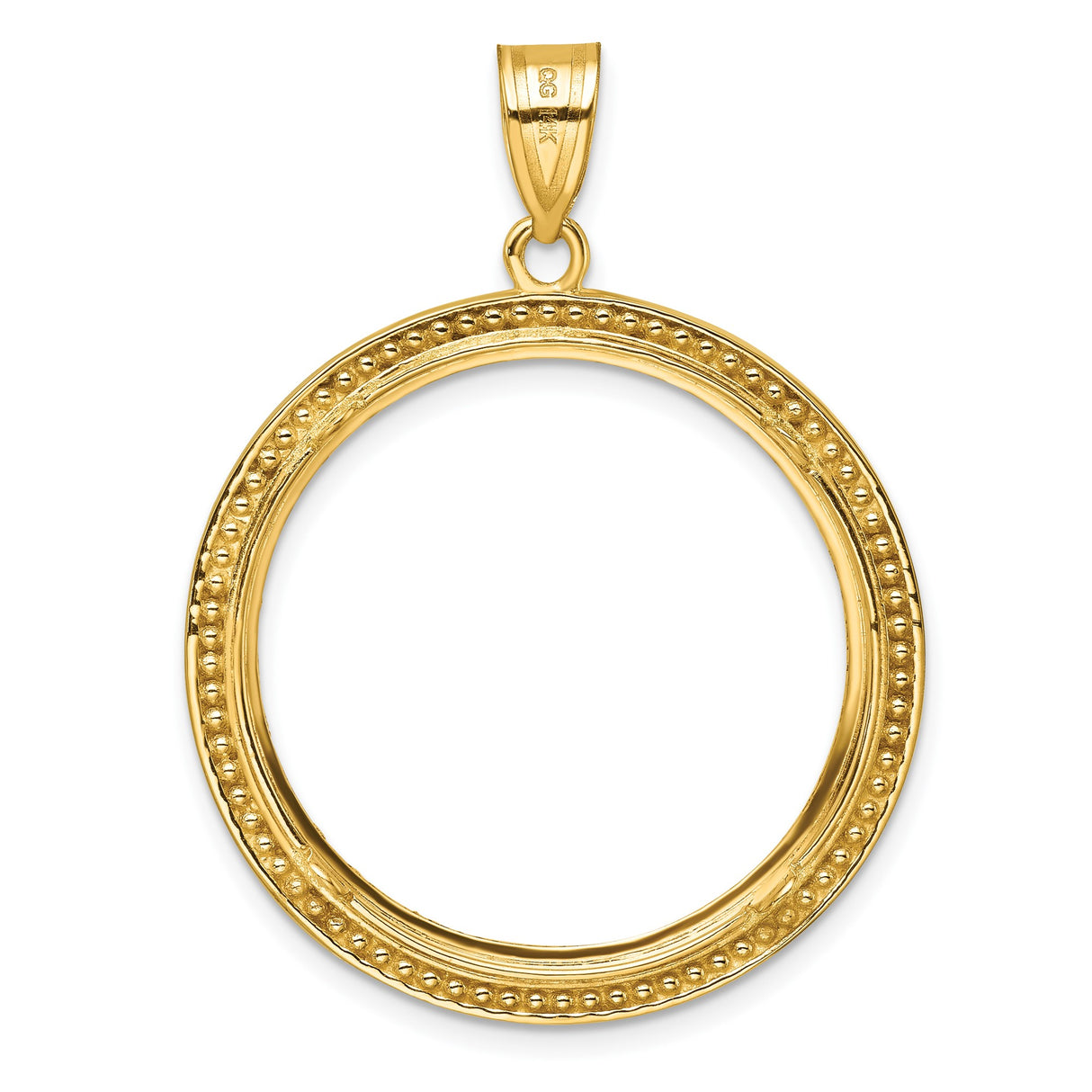 27 mm 14k Yellow Gold coin bezel for 27 mm Coin — additional image