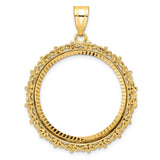 27 mm 14k Yellow Gold coin bezel for 27 mm Coin