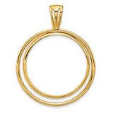 27 mm 14k Yellow Gold coin bezel for 27 mm Coin