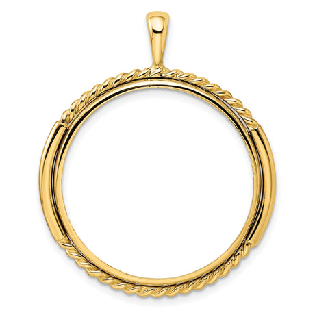 27 mm 14k Yellow Gold coin bezel for 27 mm Coin