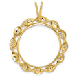27 mm 14k Yellow Gold coin bezel for 27 mm Coin