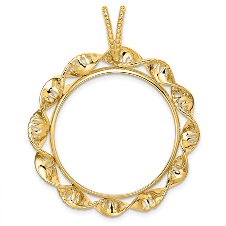 27 mm 14k Yellow Gold coin bezel for 27 mm Coin