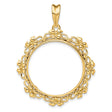 27 mm 14k Yellow Gold coin bezel for 27 mm Coin
