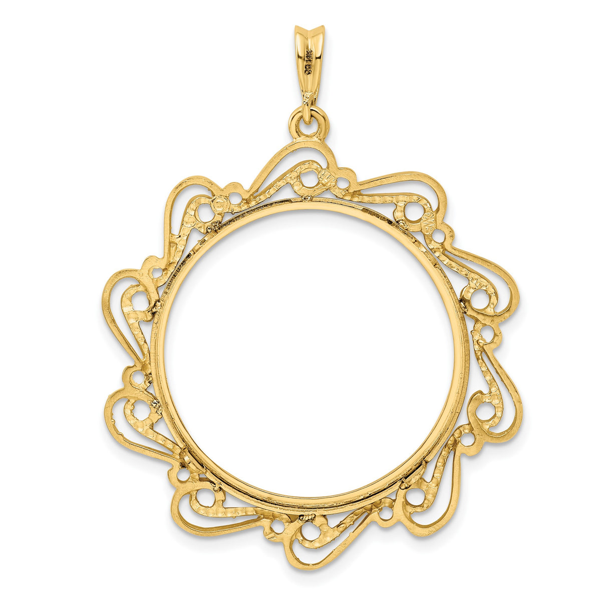 27 mm 14k Yellow Gold coin bezel for 27 mm Coin — additional image