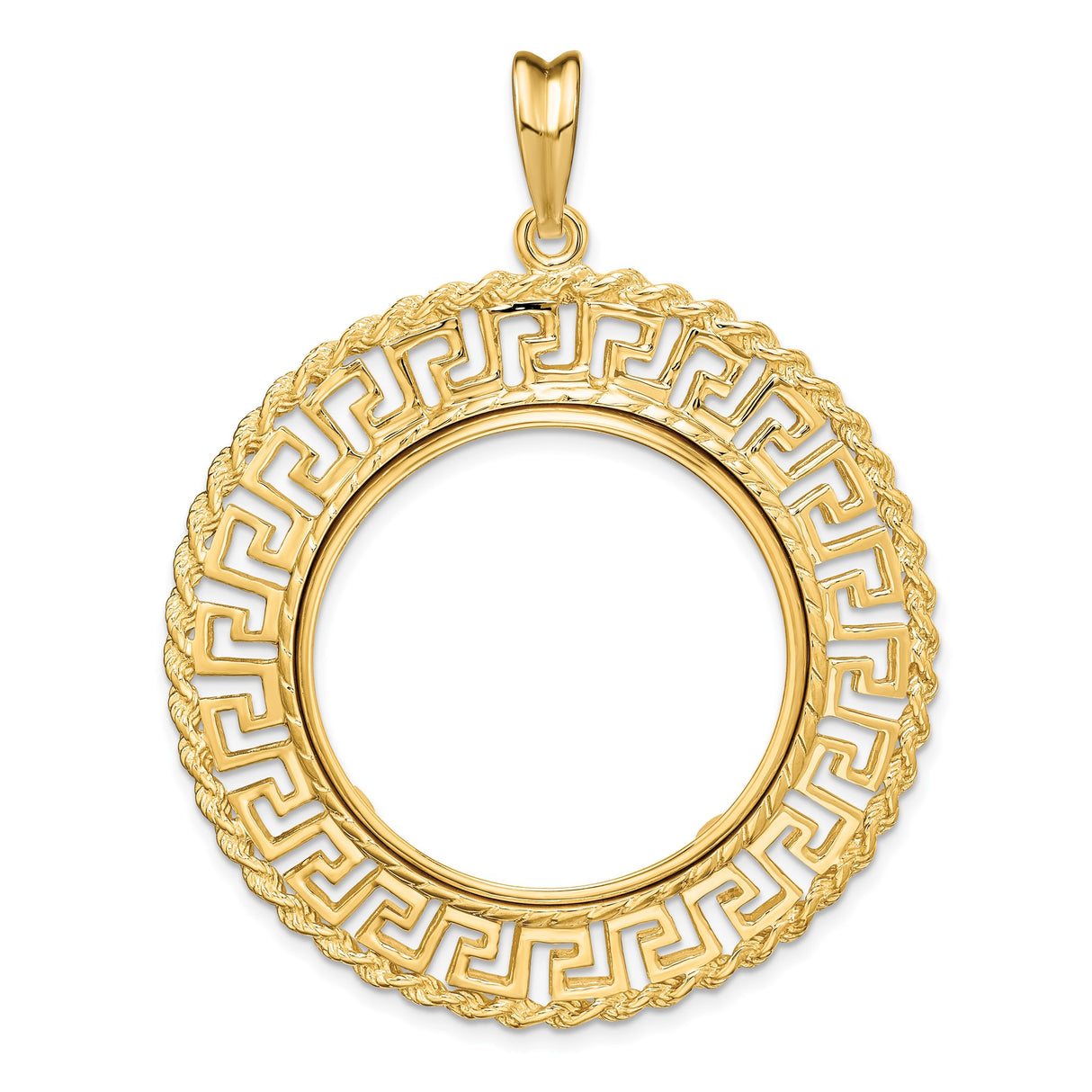 27 mm 14k Yellow Gold coin bezel for 27 mm Coin