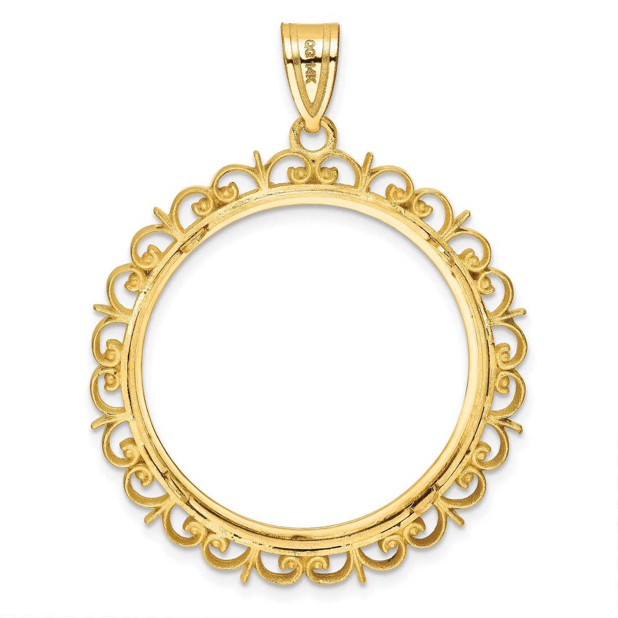 27 mm 14k Yellow Gold coin bezel for 27 mm Coin — additional image