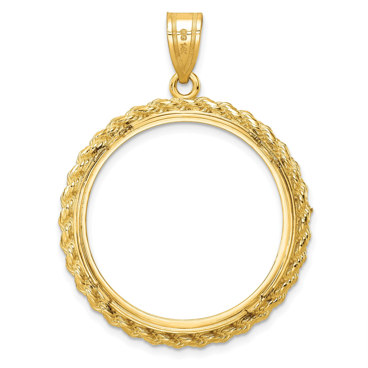 27 mm 14k Yellow Gold coin bezel for 27 mm Coin — additional image