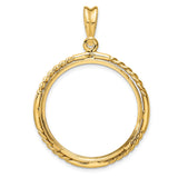 27 mm 14k Yellow Gold coin bezel for 27 mm Coin — additional image