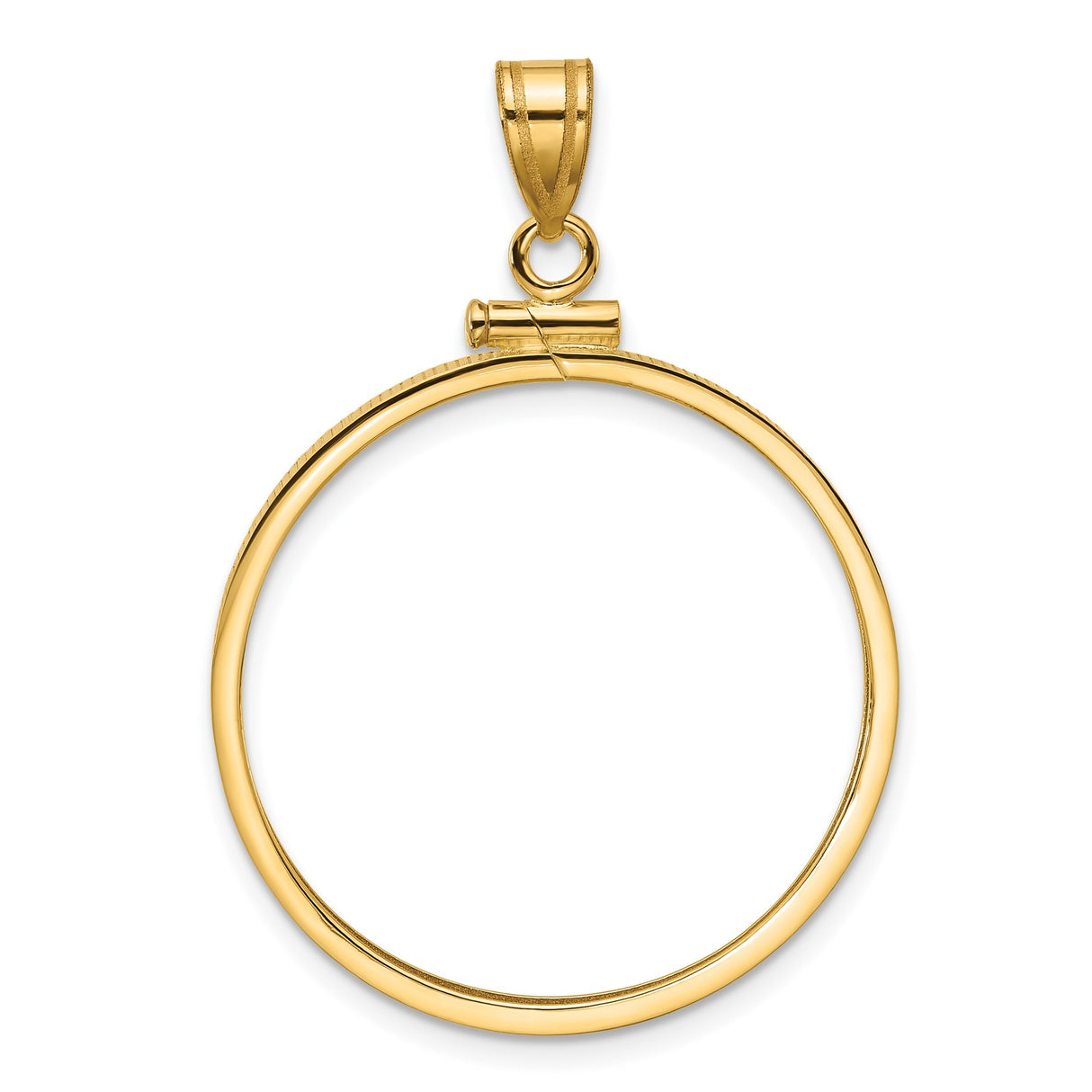 27 mm 10k Yellow Gold coin bezel for 27 mm Coin