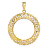 27 mm 14k Yellow Gold coin bezel for 27 mm Coin