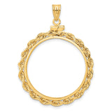 27 mm 14k Yellow Gold coin bezel for 27 mm Coin — additional image