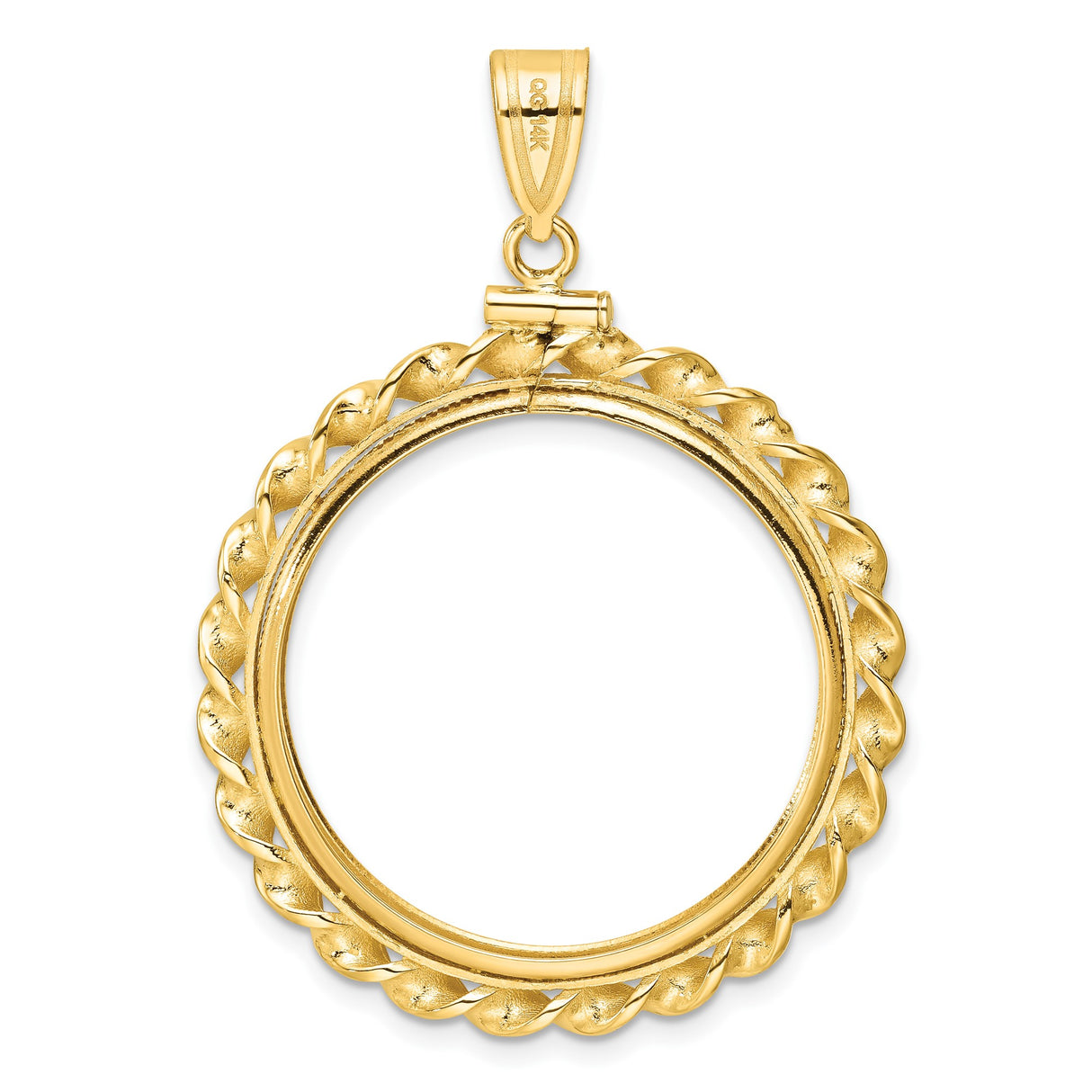 27 mm 14k Yellow Gold coin bezel for 27 mm Coin — additional image