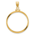 28 mm 14k Yellow Gold coin bezel for 27.5 mm Coin