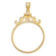 28 mm 14k Yellow Gold coin bezel for 27.5 mm Coin
