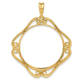 30 mm 14k Yellow Gold coin bezel for 30 mm Coin — additional image