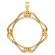 30 mm 14k Yellow Gold coin bezel for 30 mm Coin