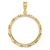30 mm 14k Yellow Gold coin bezel for 30 mm Coin — additional image