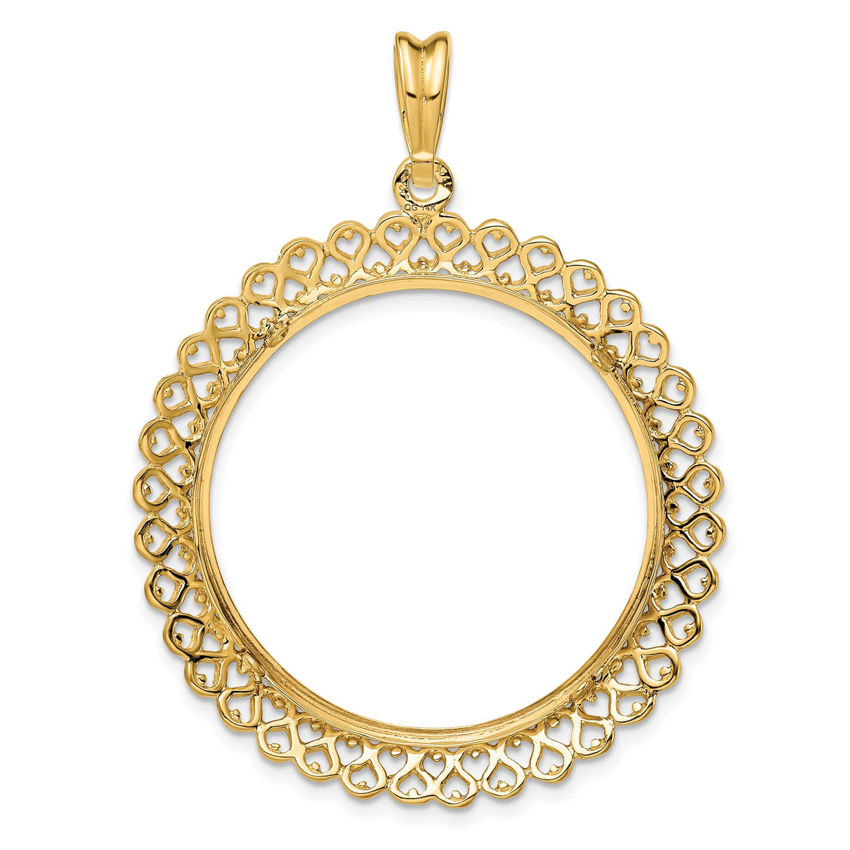 30 mm 14k Yellow Gold coin bezel for 30 mm Coin — additional image