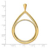 30 mm 14k Yellow Gold coin bezel for 30 mm Coin — size reference (ruler)