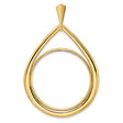 30 mm 14k Yellow Gold coin bezel for 30 mm Coin