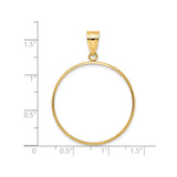 30 mm 14k Yellow Gold coin bezel for 30 mm Coin — size reference (ruler)