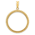 30 mm 14k Yellow Gold coin bezel for 30 mm Coin