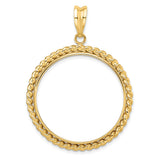 30 mm 14k Yellow Gold coin bezel for 30 mm Coin