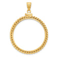 30 mm 14k Yellow Gold coin bezel for 30 mm Coin