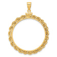 30 mm 14k Yellow Gold coin bezel for 30 mm Coin
