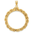 30 mm 14k Yellow Gold coin bezel for 30 mm Coin