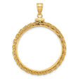30 mm 14k Yellow Gold coin bezel for 30 mm Coin