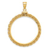 30 mm 14k Yellow Gold coin bezel for 30 mm Coin