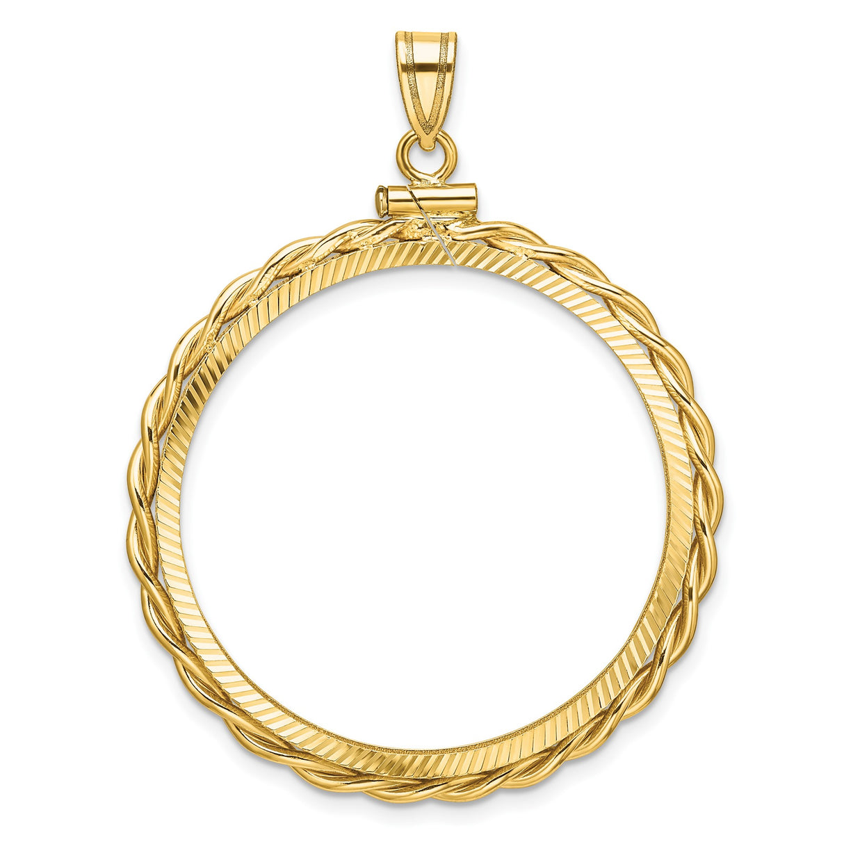 32 mm 14k Yellow Gold coin bezel for 32 mm Coin