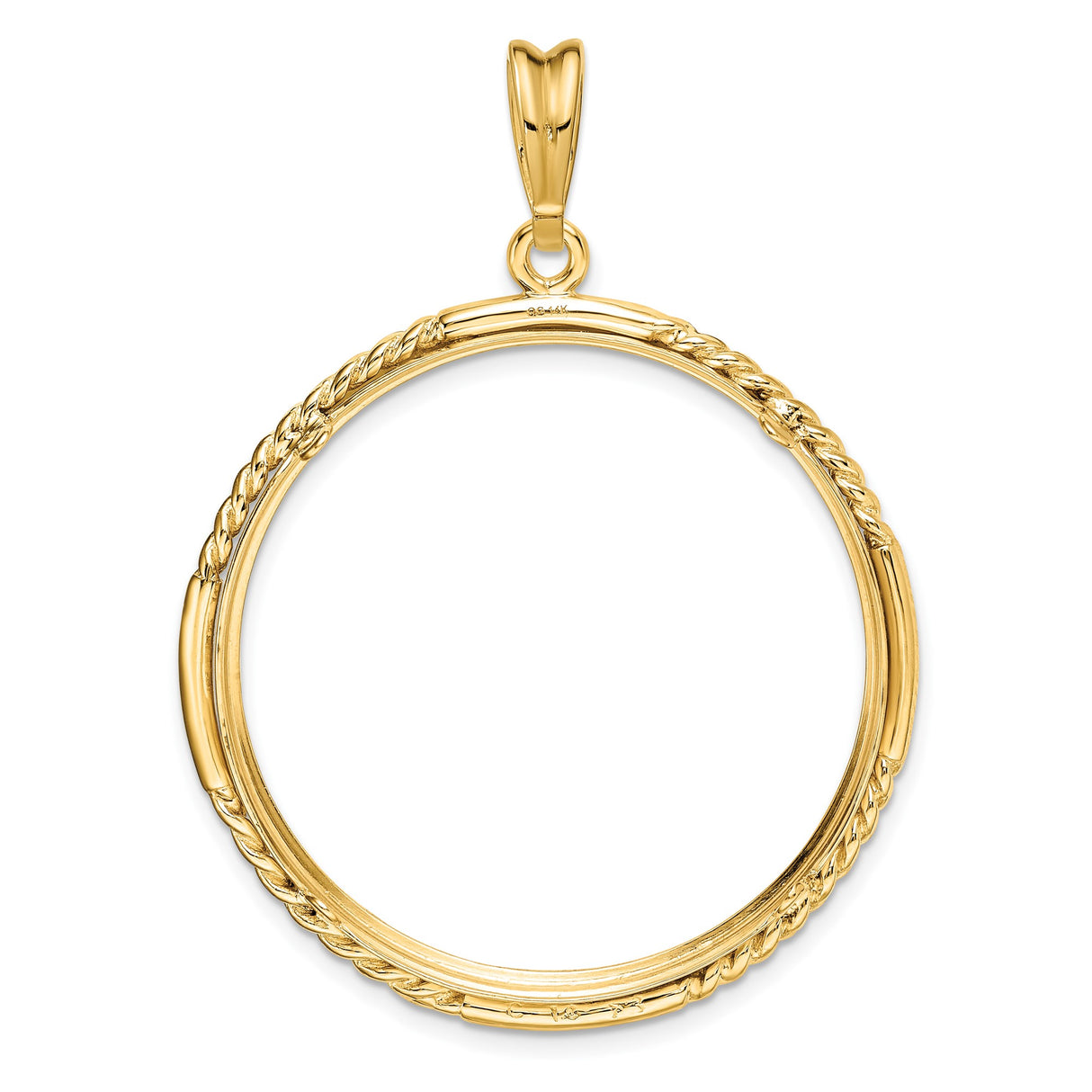 32 mm 14k Yellow Gold coin bezel for 32 mm Coin — additional image