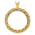 33 mm 14k Yellow Gold coin bezel for 32.7 mm Coin