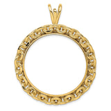 33 mm 14k Yellow Gold coin bezel for 32.7 mm Coin