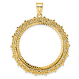 33 mm 14k Yellow Gold coin bezel for 32.7 mm Coin
