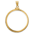 33 mm 10k Yellow Gold coin bezel for 32.7 mm Coin