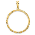 33 mm 14k Yellow Gold coin bezel for 32.7 mm Coin