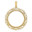 33 mm 14k Yellow Gold coin bezel for 32.7 mm Coin