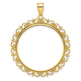 33 mm 14k Yellow Gold coin bezel for 32.7 mm Coin