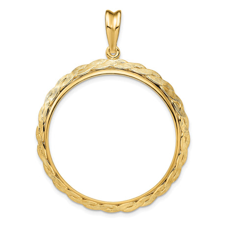 33 mm 14k Yellow Gold coin bezel for 32.7 mm Coin