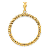 33 mm 14k Yellow Gold coin bezel for 32.7 mm Coin