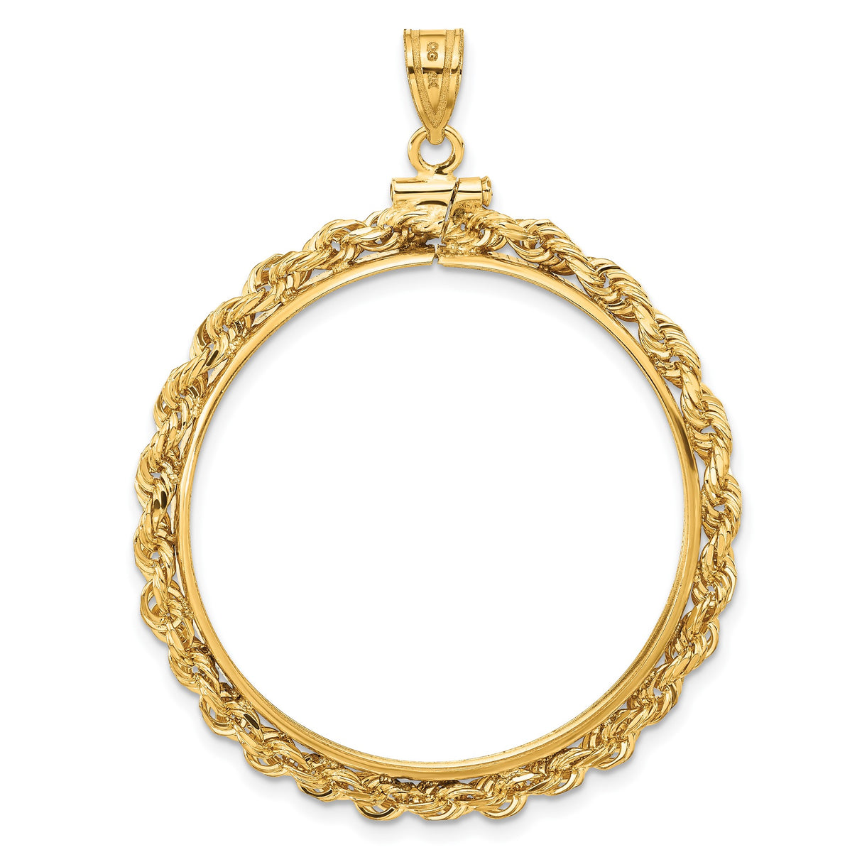 33 mm 14k Yellow Gold coin bezel for 32.7 mm Coin — additional image