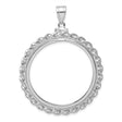 33 mm 14k White Gold coin bezel for 32.7 mm Coin